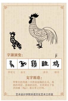 烙画  鸡