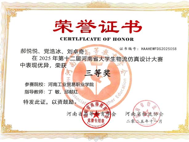 2025物流仿真设计大赛三等奖1